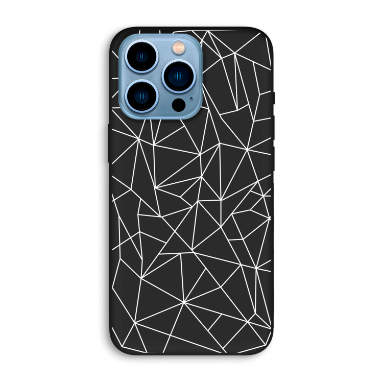 Geometrische lijnen wit: iPhone 13 Pro Max Biologisch afbreekbaar hoesje