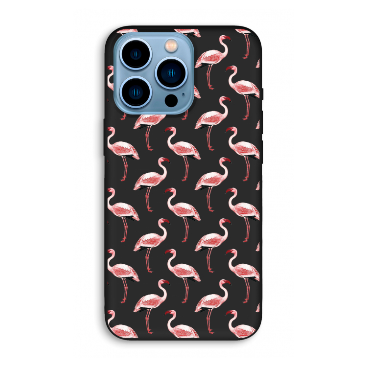 Flamingoprint groen: iPhone 13 Pro Max Biologisch afbreekbaar hoesje