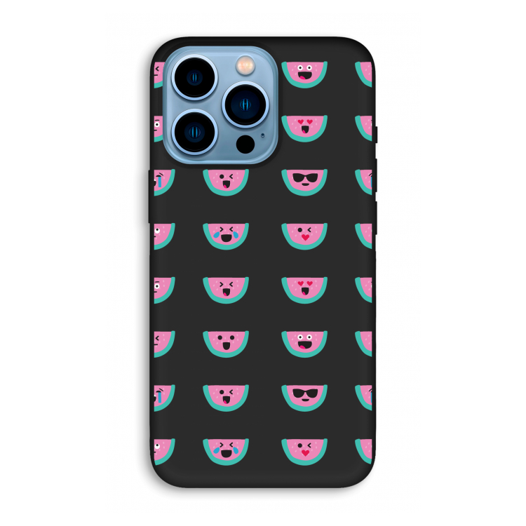 Smiley watermeloenprint: iPhone 13 Pro Max Biologisch afbreekbaar hoesje