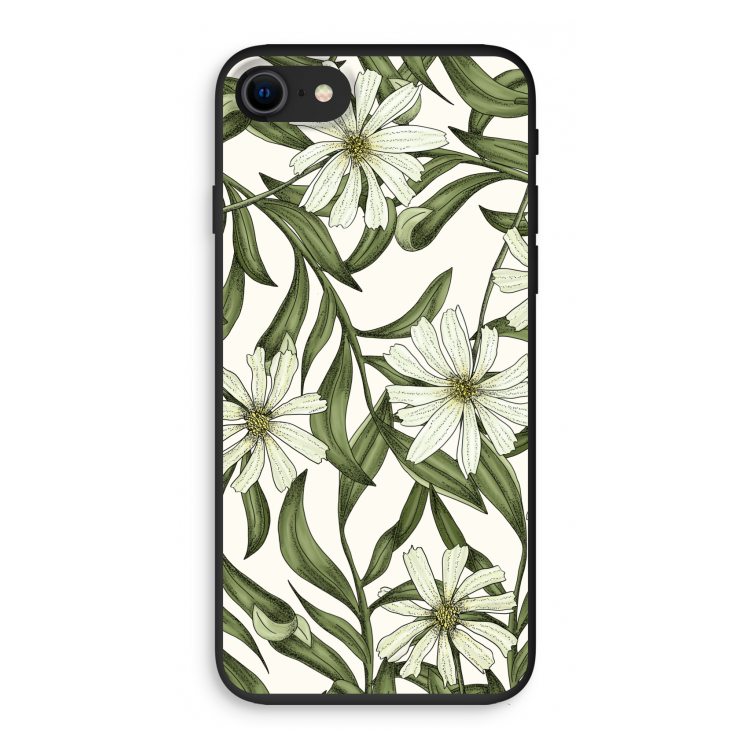 Wit bloemenpatroon: iPhone 7 Biologisch afbreekbaar hoesje