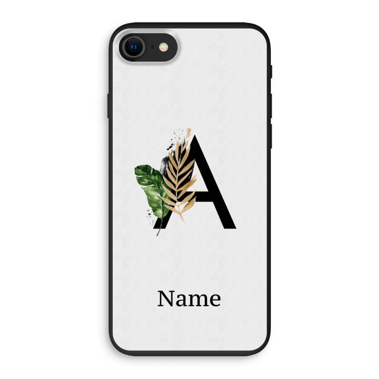 Charcoal Flora: iPhone 7 Biologisch afbreekbaar hoesje