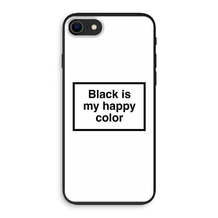 Black is my happy color: iPhone 7 Biologisch afbreekbaar hoesje