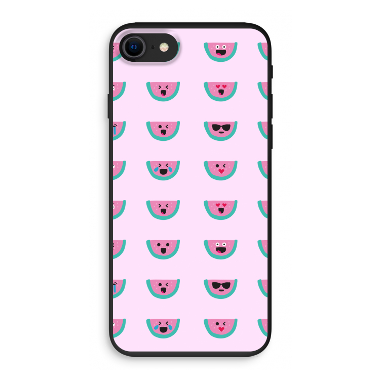 Smiley watermeloenprint: iPhone 7 Biologisch afbreekbaar hoesje
