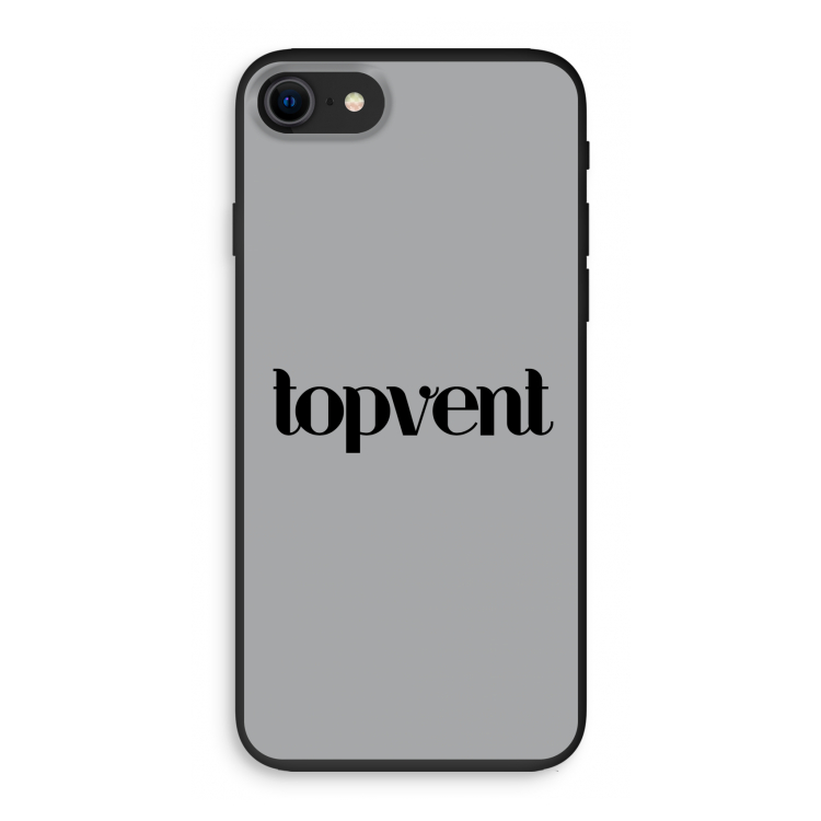Topvent Grijs Zwart: iPhone 7 Biologisch afbreekbaar hoesje