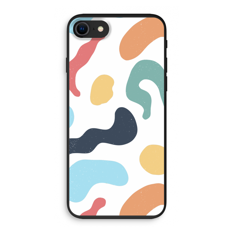 Memphis Shapes Blue: iPhone 7 Biologisch afbreekbaar hoesje