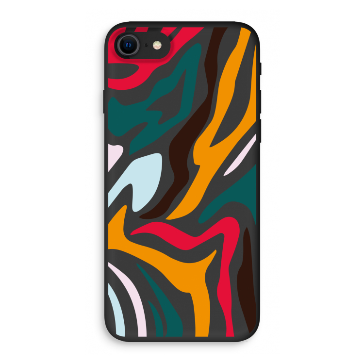 Colored Zebra: iPhone 7 Biologisch afbreekbaar hoesje