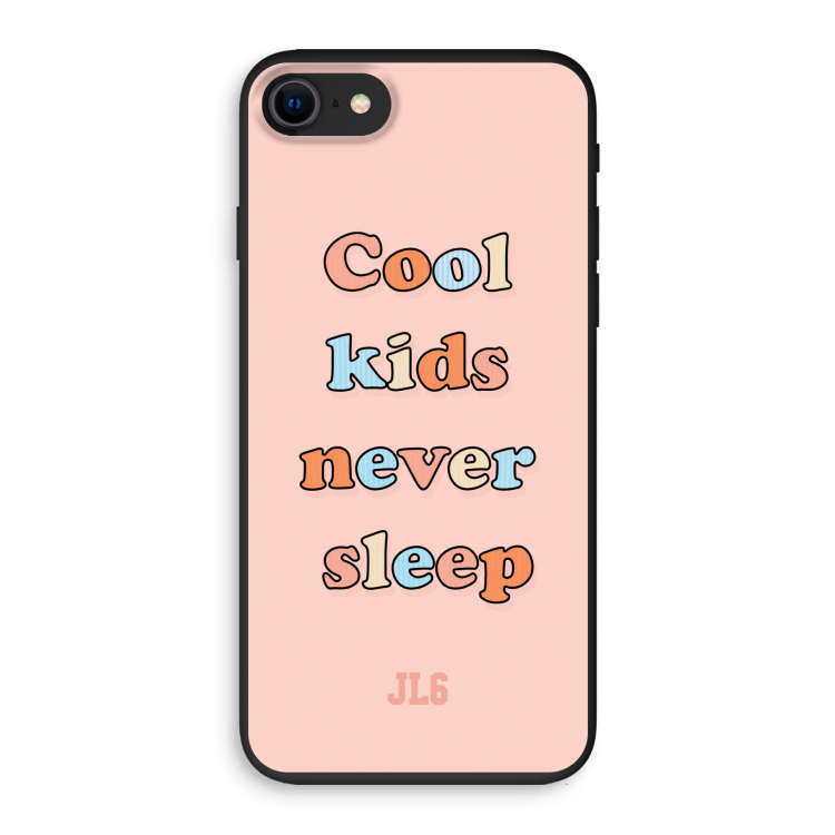 Cool Kids Never Sleep: iPhone 7 Biologisch afbreekbaar hoesje