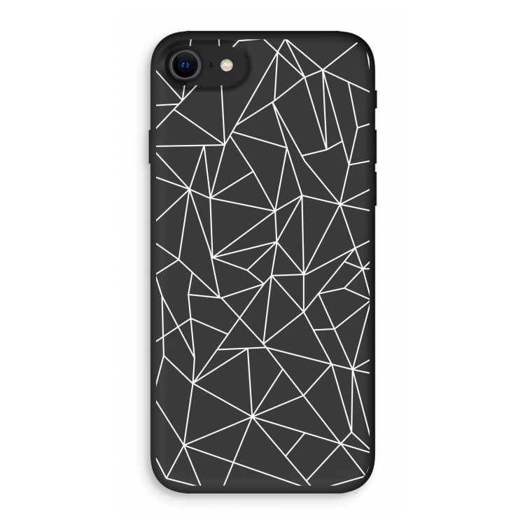Geometrische lijnen wit: iPhone 7 Biologisch afbreekbaar hoesje