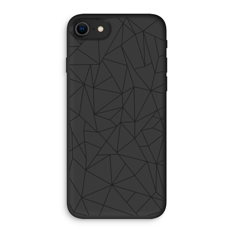 Geometrische lijnen zwart: iPhone 7 Biologisch afbreekbaar hoesje