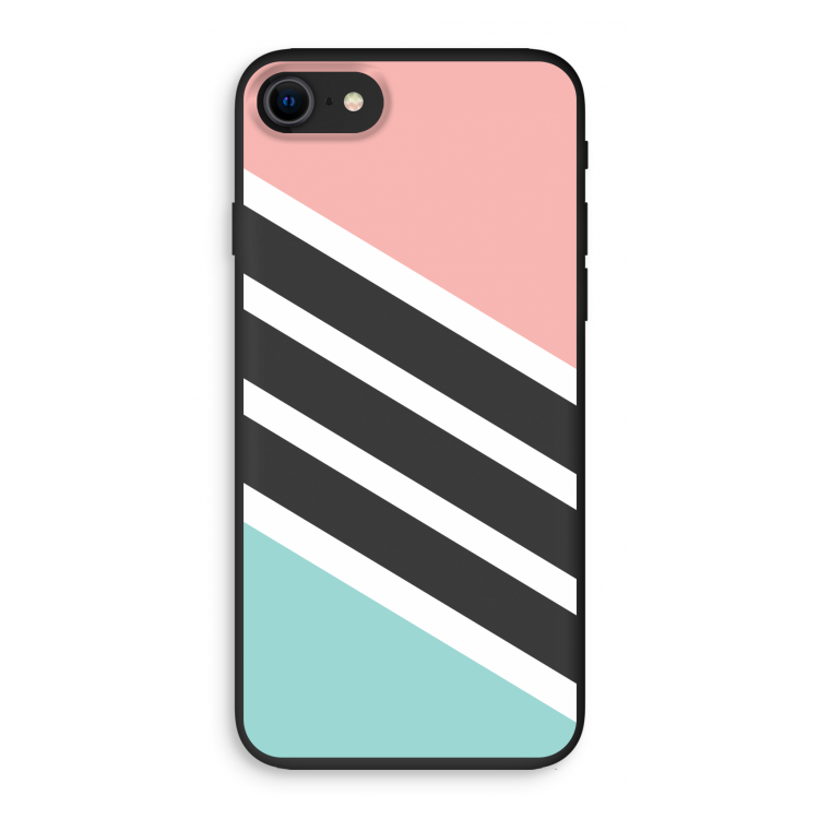 Strepen pastel: iPhone 7 Biologisch afbreekbaar hoesje
