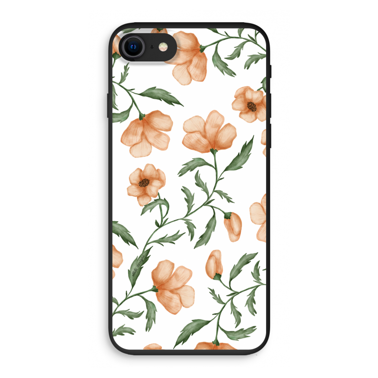 Peachy flowers: iPhone 8 Biologisch afbreekbaar hoesje