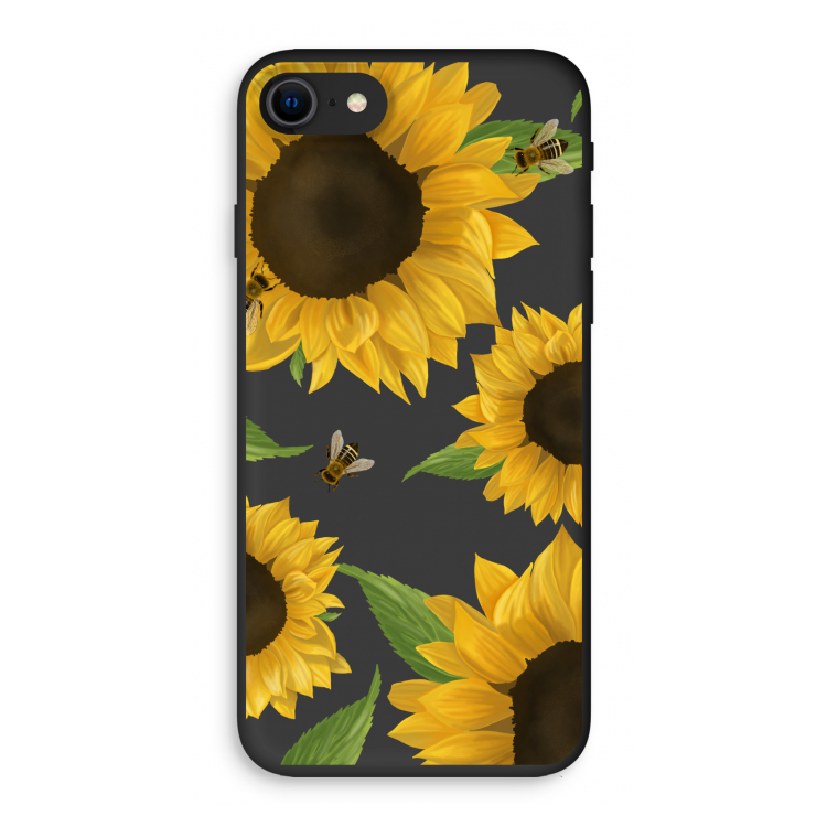 Sunflower and bees: iPhone 8 Biologisch afbreekbaar hoesje