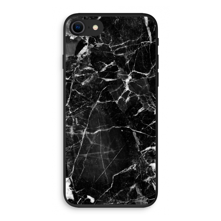 Zwart Marmer 2: iPhone 8 Biologisch afbreekbaar hoesje