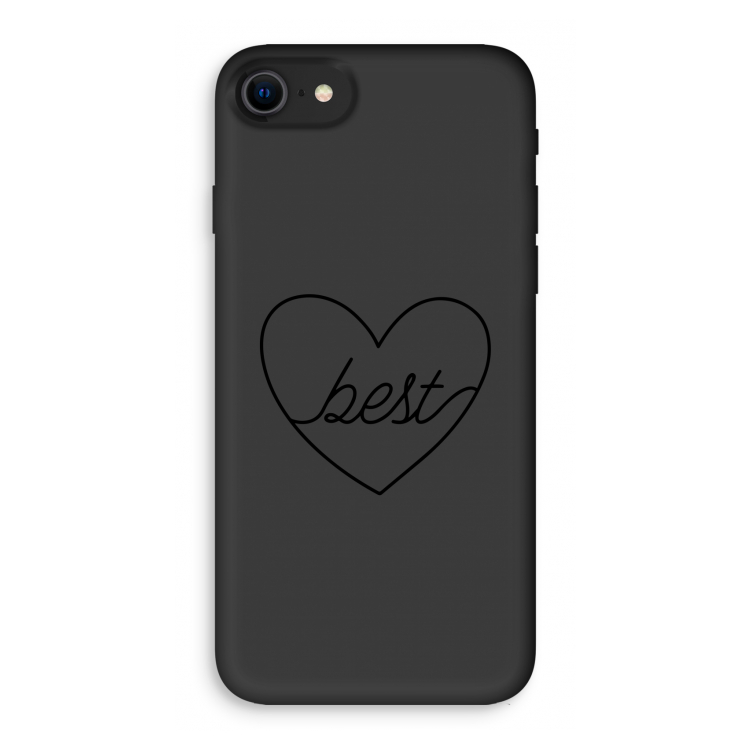 Best heart black: iPhone 8 Biologisch afbreekbaar hoesje