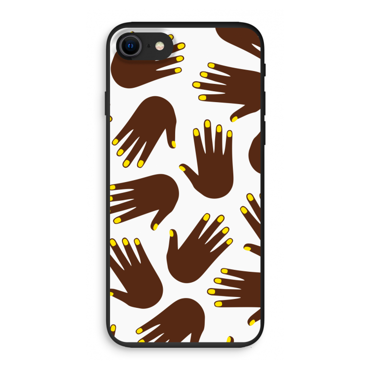 Hands dark: iPhone SE 2020 Biologisch afbreekbaar hoesje