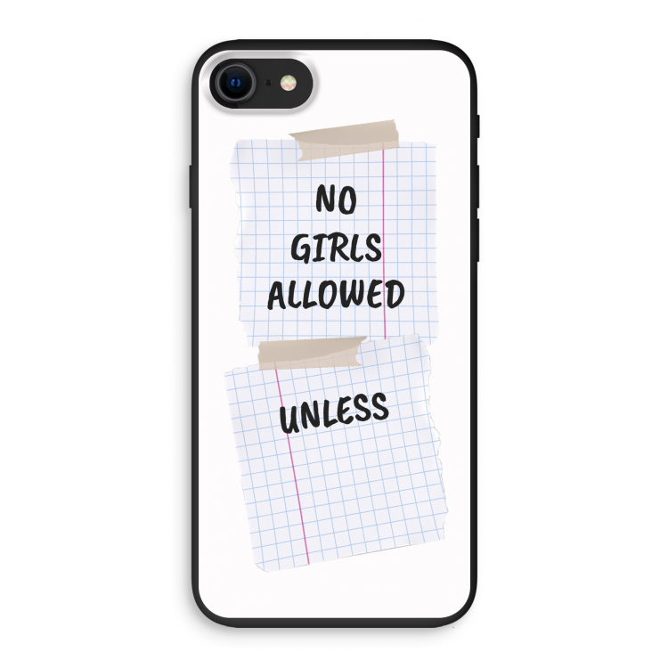 No Girls Allowed Unless: iPhone SE 2020 Biologisch afbreekbaar hoesje