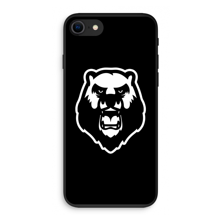 Angry Bear (black): iPhone SE 2020 Biologisch afbreekbaar hoesje