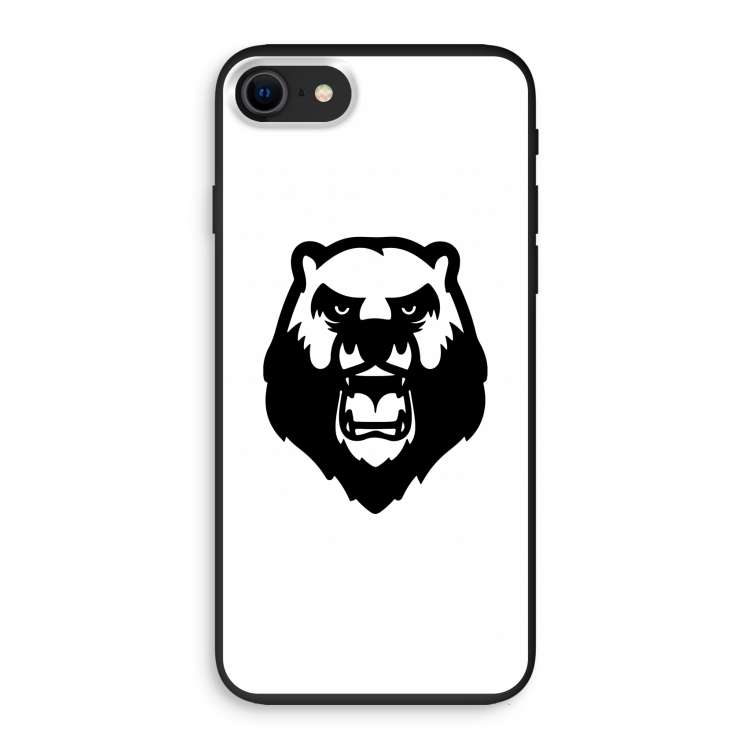 Angry Bear (white): iPhone SE 2020 Biologisch afbreekbaar hoesje