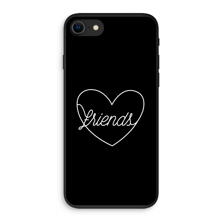 Friends heart black: iPhone SE 2020 Biologisch afbreekbaar hoesje