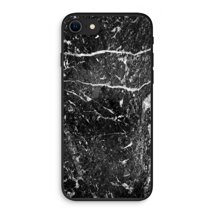 Zwart marmer: iPhone SE 2020 Biologisch afbreekbaar hoesje