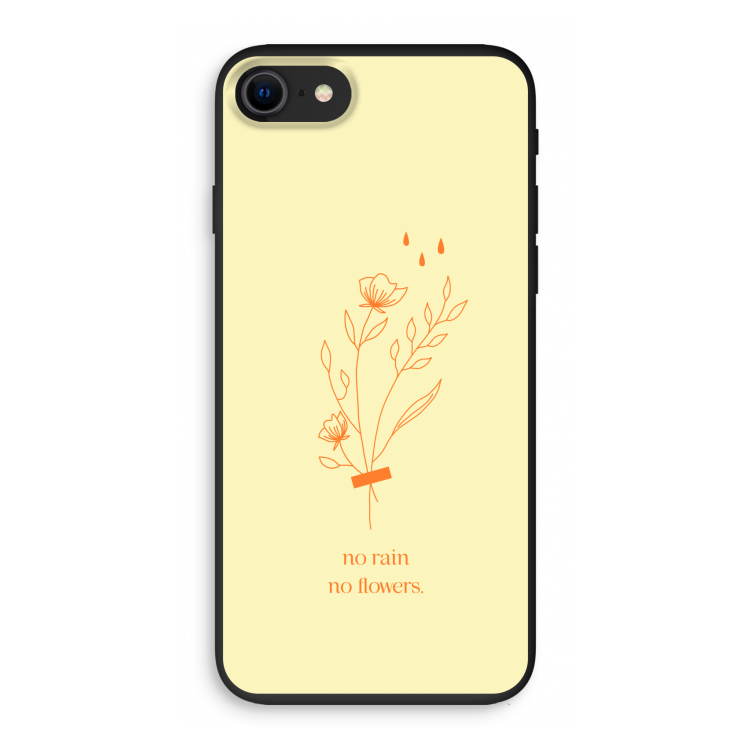 No rain no flowers: iPhone SE 2020 Biologisch afbreekbaar hoesje