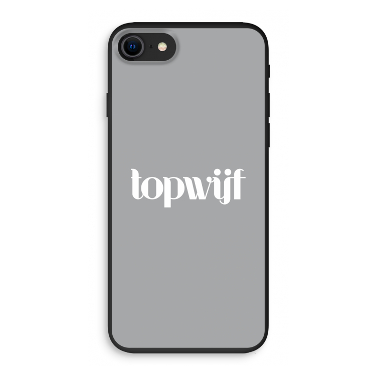 Topwijf Grijs Wit: iPhone SE 2020 Biologisch afbreekbaar hoesje
