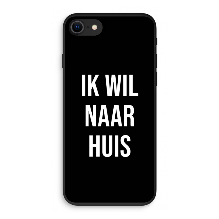 Ik wil naar huis - Zwart: iPhone SE 2020 Biologisch afbreekbaar hoesje