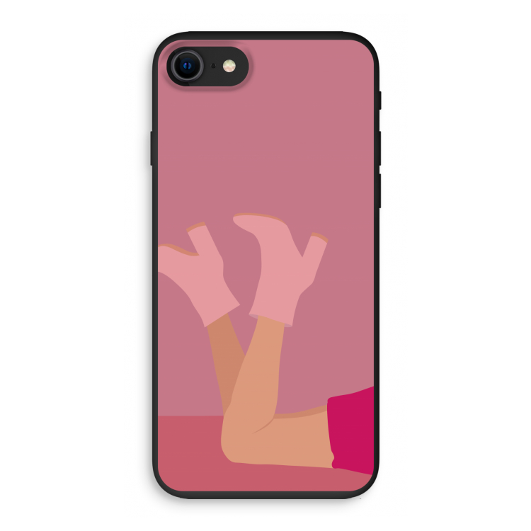 Pink boots: iPhone SE 2020 Biologisch afbreekbaar hoesje