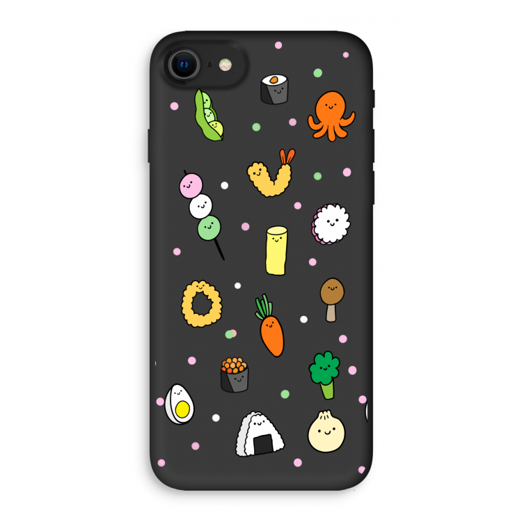 Happy bento friends: iPhone SE 2020 Biologisch afbreekbaar hoesje