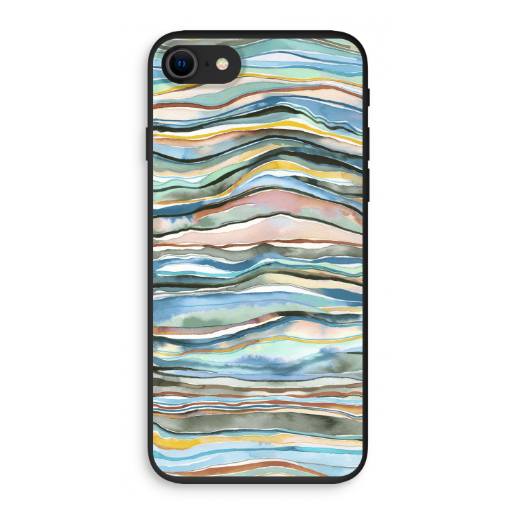 Watercolor Agate: iPhone SE 2020 Biologisch afbreekbaar hoesje