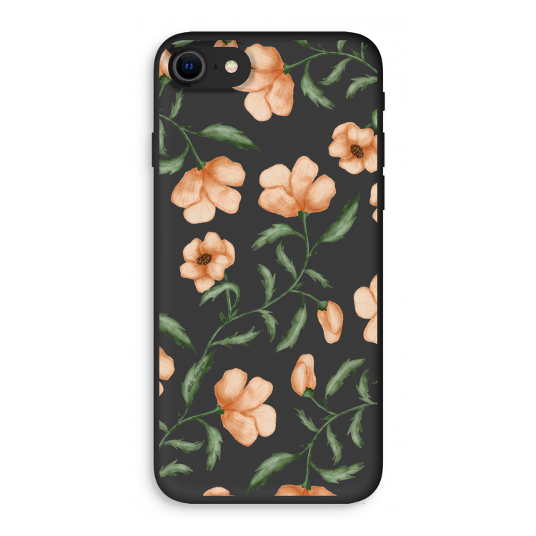 Peachy flowers: iPhone SE 2020 Biologisch afbreekbaar hoesje