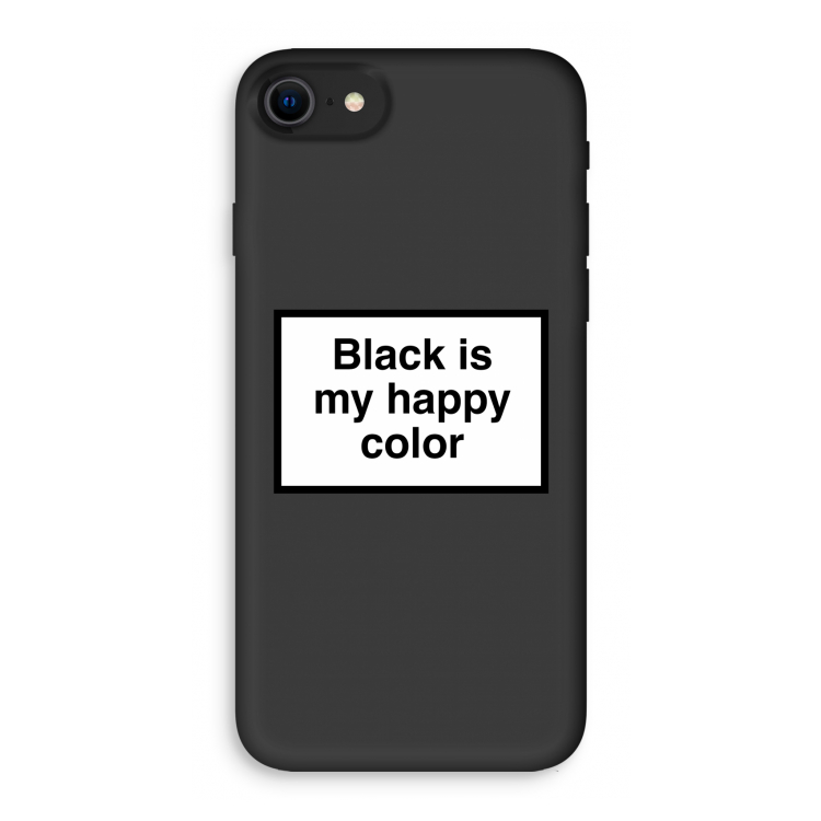 Black is my happy color: iPhone SE 2020 Biologisch afbreekbaar hoesje