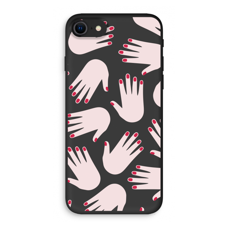 Hands pink: iPhone SE 2020 Biologisch afbreekbaar hoesje