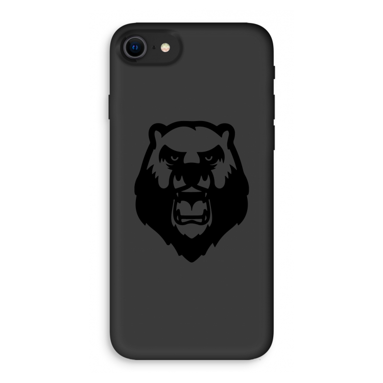 Angry Bear (black): iPhone SE 2020 Biologisch afbreekbaar hoesje