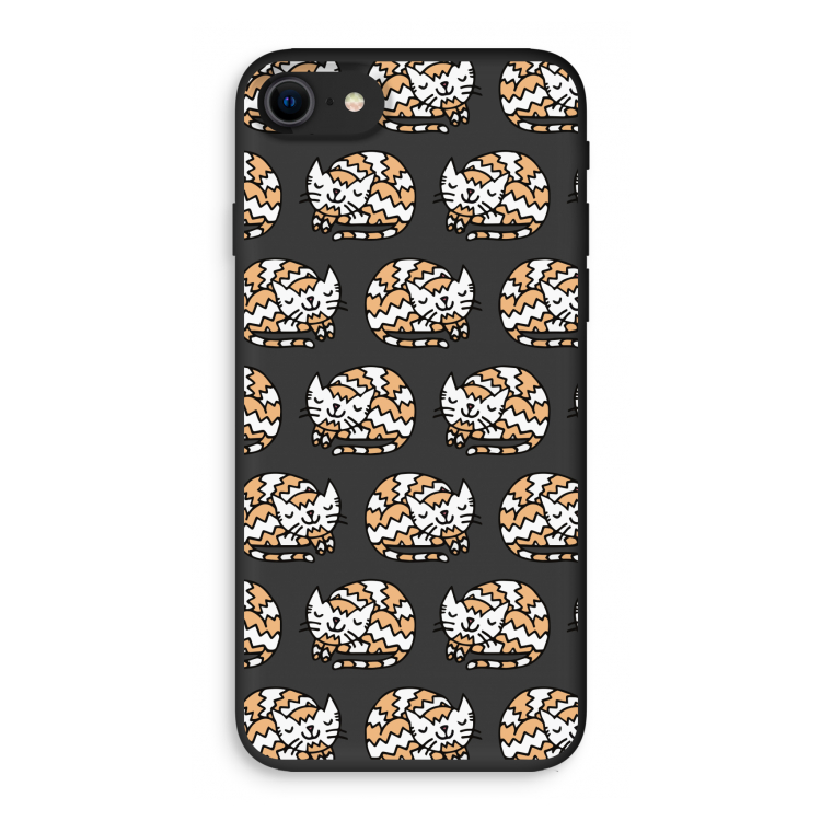 Slapende poes: iPhone SE 2020 Biologisch afbreekbaar hoesje