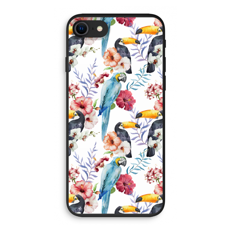 Bloemen tukan: iPhone SE 2020 Biologisch afbreekbaar hoesje