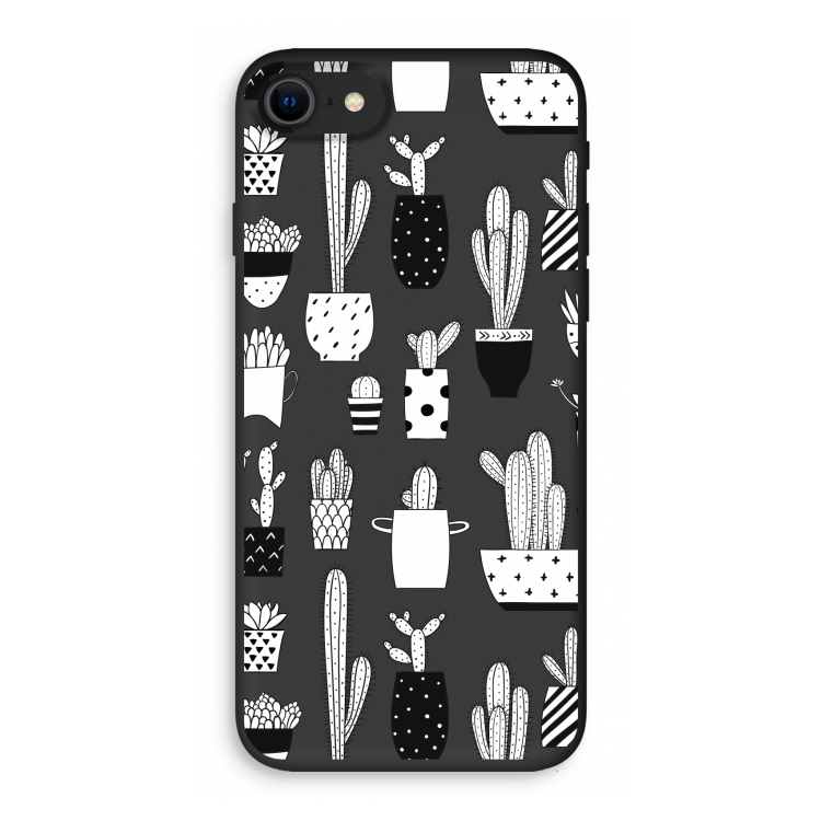Cactusmotief: iPhone SE 2020 Biologisch afbreekbaar hoesje