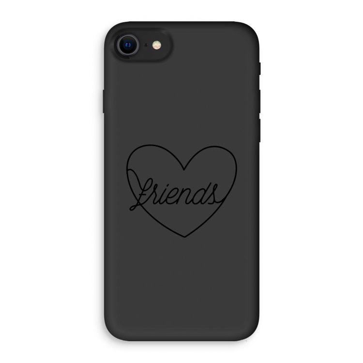 Friends heart black: iPhone SE 2020 Biologisch afbreekbaar hoesje