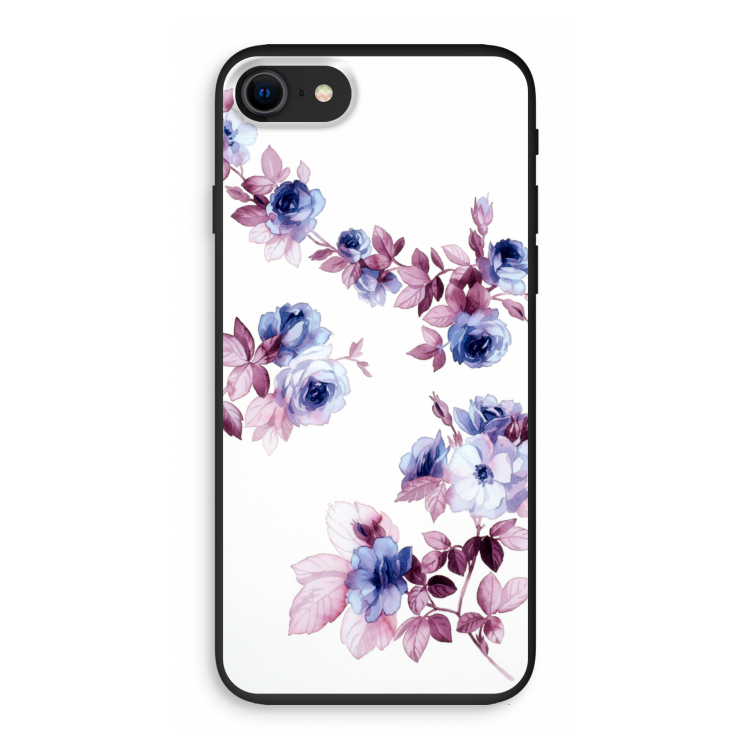 Waterverf bloemen: iPhone SE 2020 Biologisch afbreekbaar hoesje