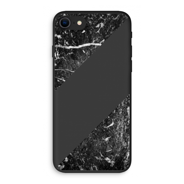 Zwart marmer: iPhone SE 2020 Biologisch afbreekbaar hoesje