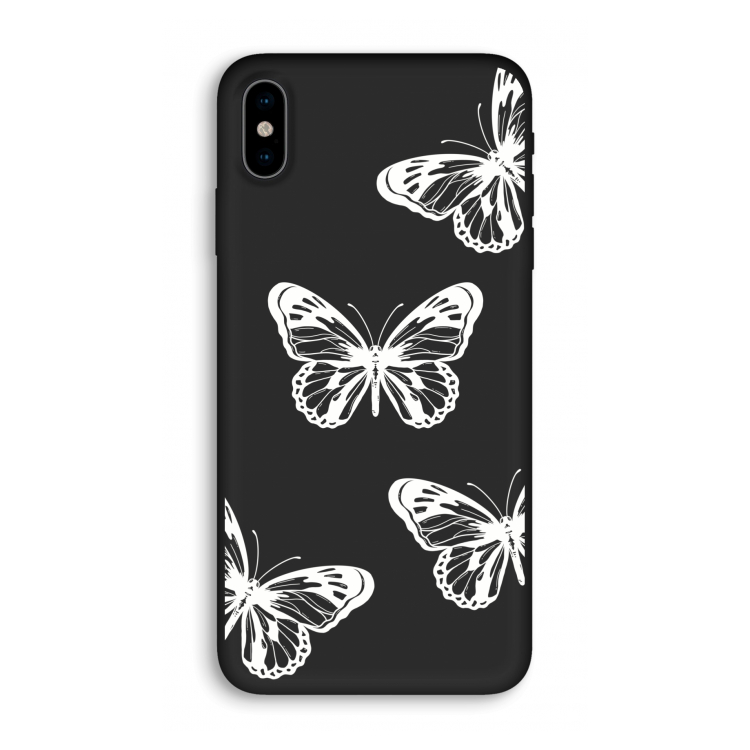 White butterfly: iPhone X Biologisch afbreekbaar hoesje
