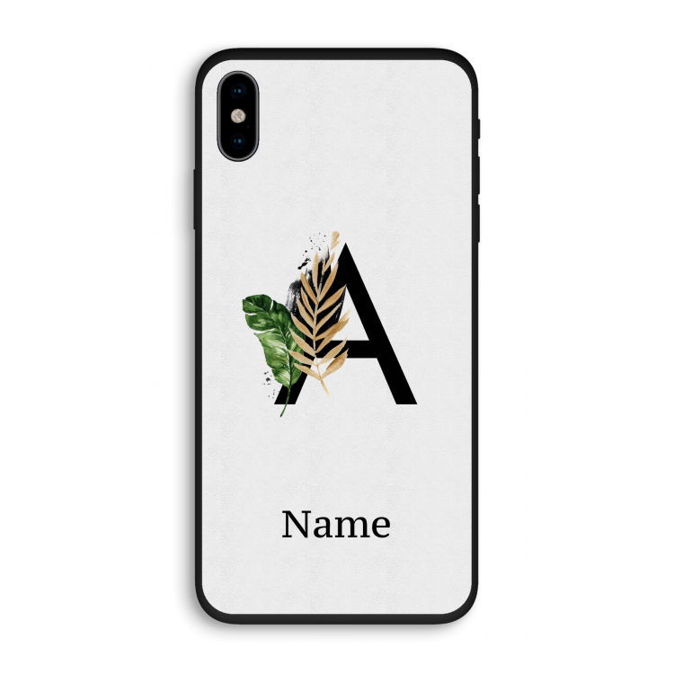 Charcoal Flora: iPhone X Biologisch afbreekbaar hoesje