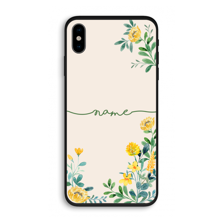 Gele bloemen: iPhone X Biologisch afbreekbaar hoesje