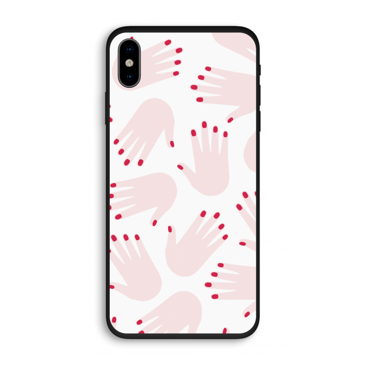 Hands pink: iPhone X Biologisch afbreekbaar hoesje