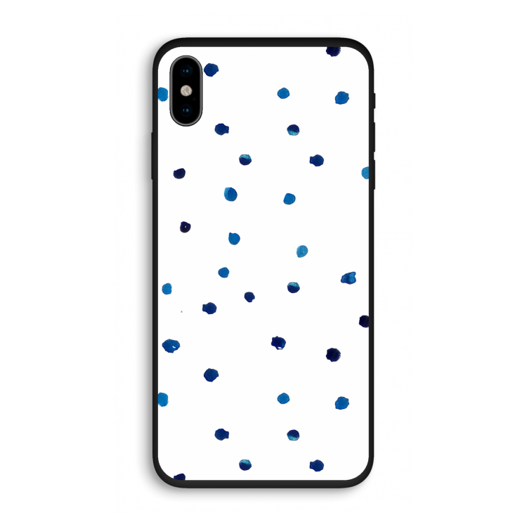 Blauwe stippen: iPhone X Biologisch afbreekbaar hoesje
