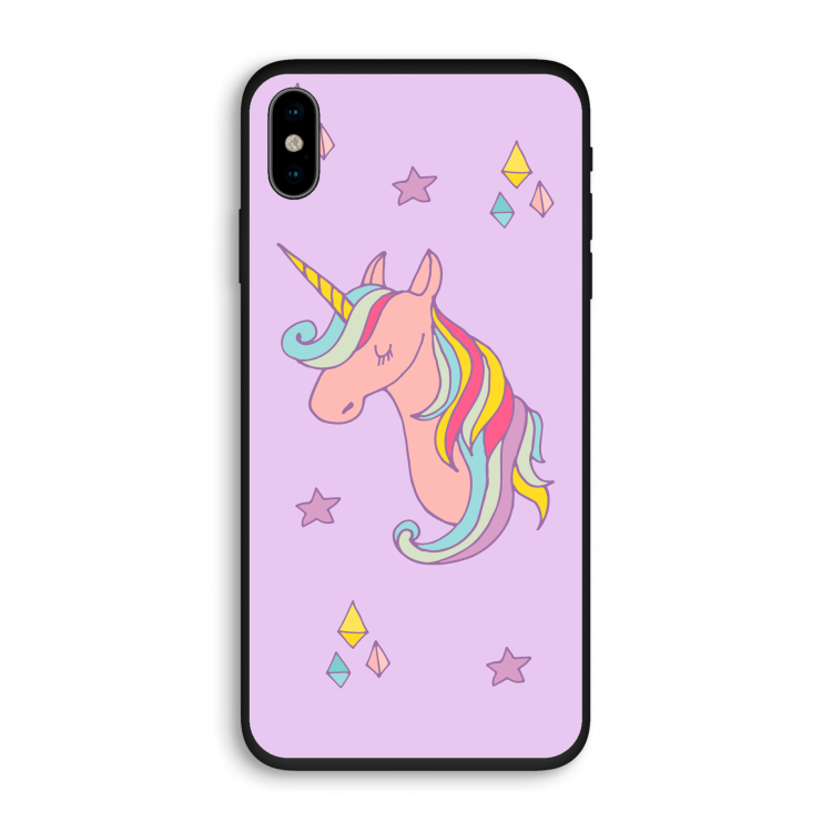 Roze eenhoorn: iPhone X Biologisch afbreekbaar hoesje