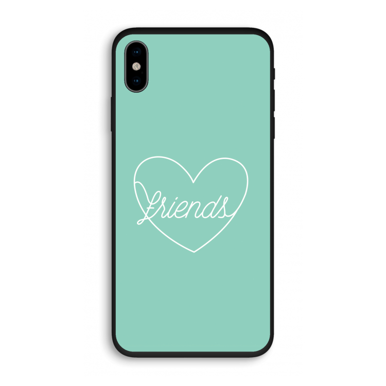 Friends heart pastel: iPhone X Biologisch afbreekbaar hoesje