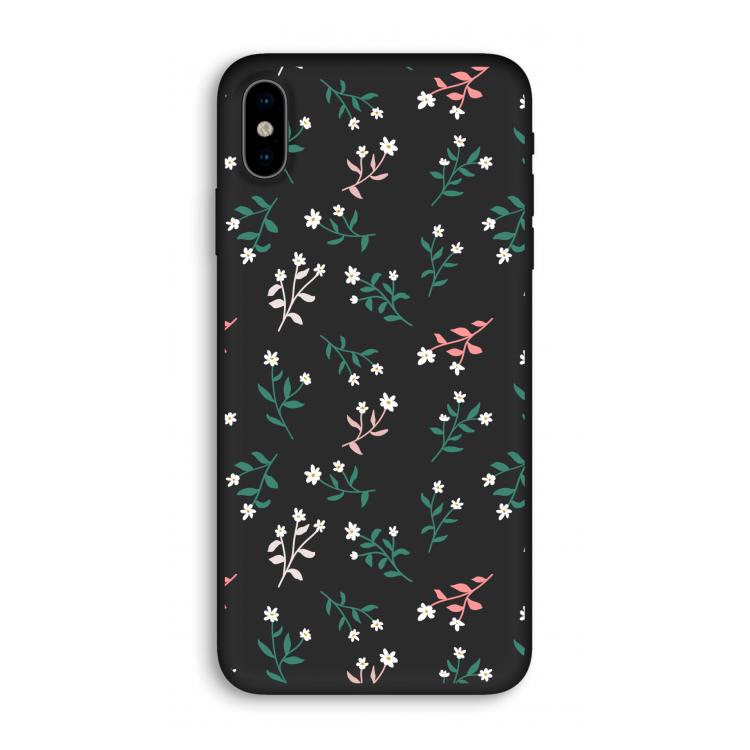 Small white flowers: iPhone X Biologisch afbreekbaar hoesje