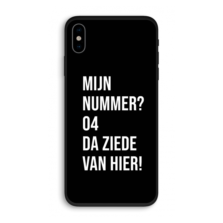 Da ziede van hier - Zwart: iPhone X Biologisch afbreekbaar hoesje