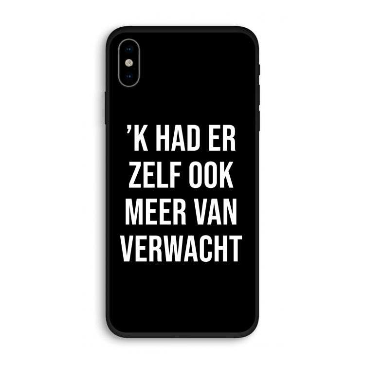 Meer verwacht - Zwart: iPhone X Biologisch afbreekbaar hoesje